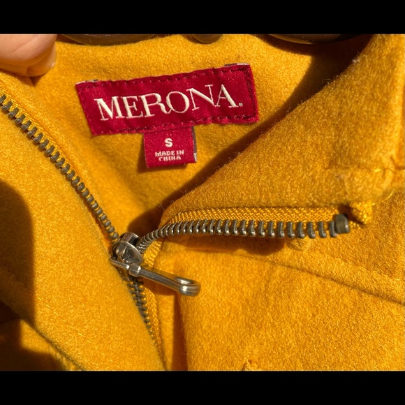 VGUC Yellow Pea Coat - Picture 4 of 5